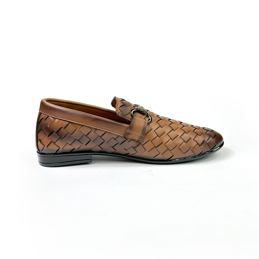 Woven Leather Loafers