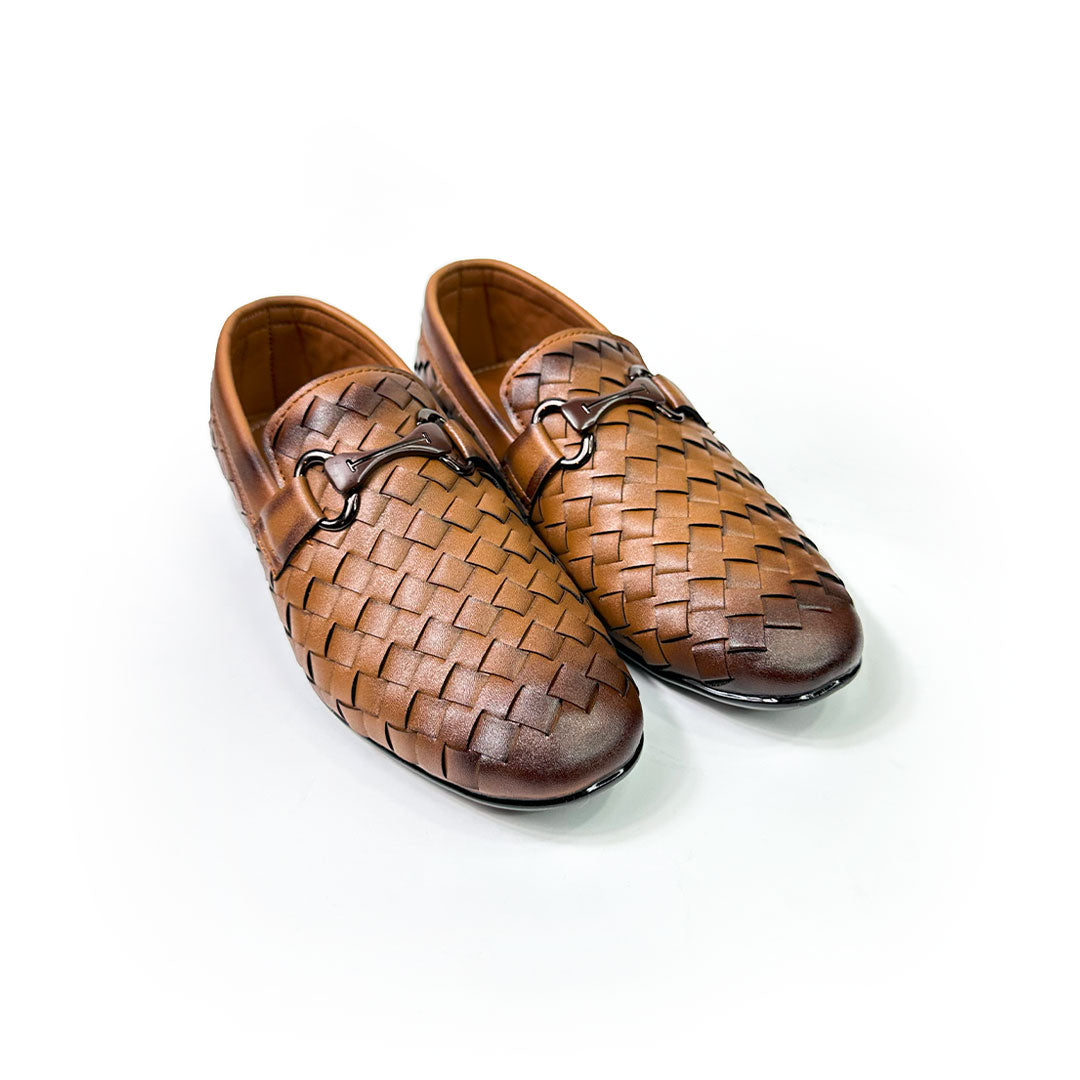 Woven Leather Loafers