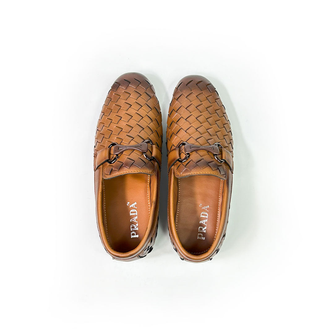 Woven Leather Loafers