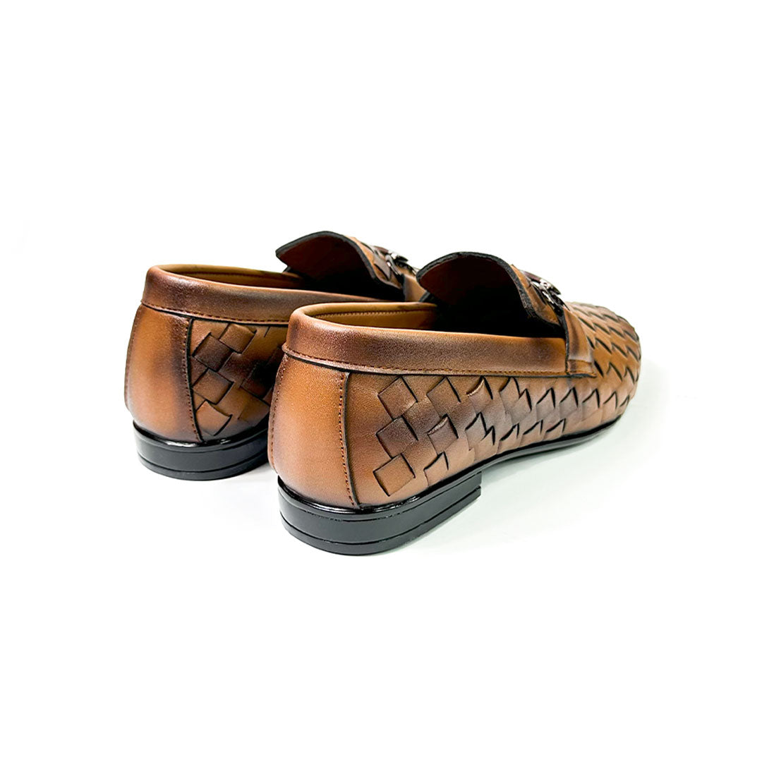 Woven Leather Loafers