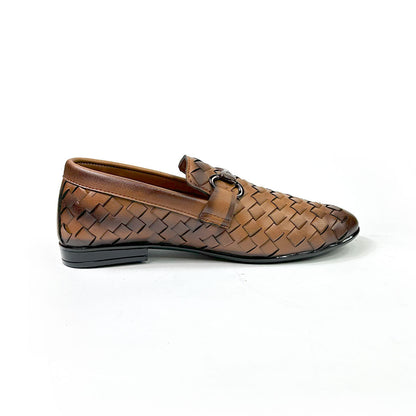 Woven Leather Loafers