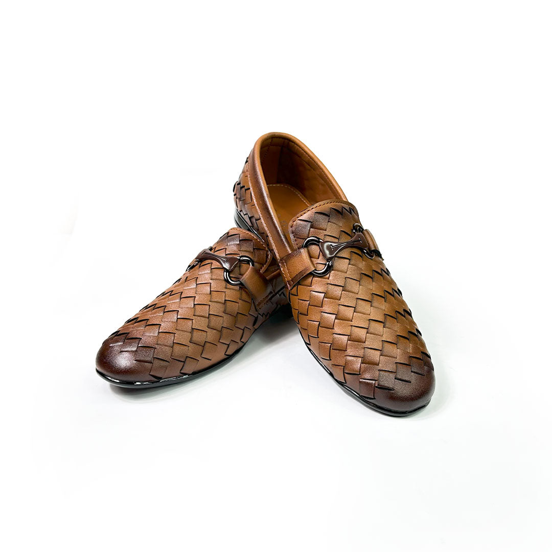Woven Leather Loafers