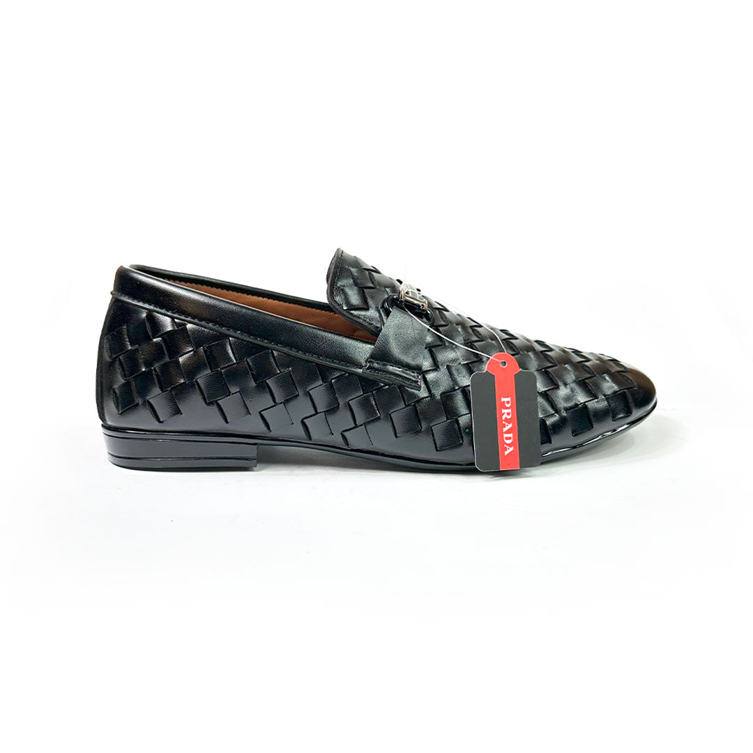 Woven Leather Loafers