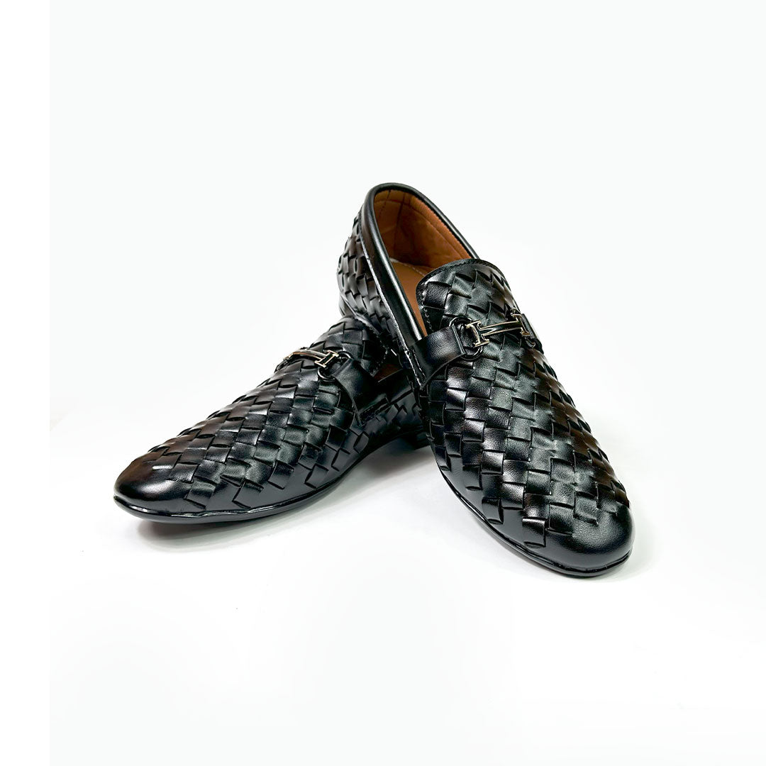 Woven Leather Loafers