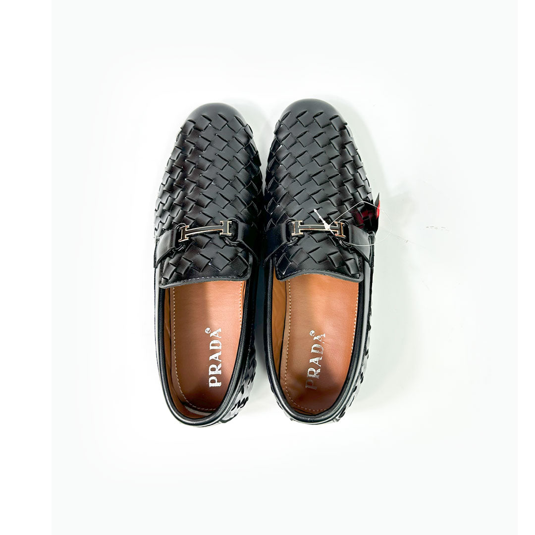 Woven Leather Loafers