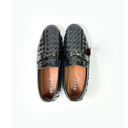 Woven Leather Loafers